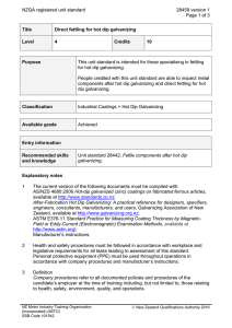 NZQA registered unit standard 28458 version 1  Page 1 of 3