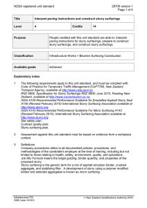 NZQA registered unit standard 28709 version 1  Page 1 of 4
