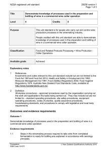 NZQA registered unit standard 29258 version 1 Page 1 of 3