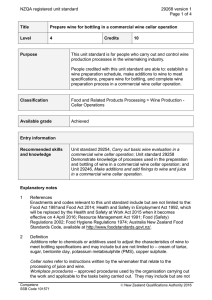 NZQA registered unit standard  29268 version 1 Page 1 of 4