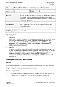 NZQA registered unit standard 29330 version 1 Page 1 of 3