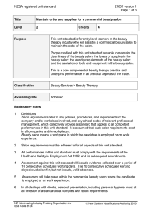 NZQA registered unit standard 27637 version 1  Page 1 of 3