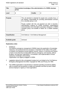 NZQA registered unit standard 23703 version 2  Page 1 of 3
