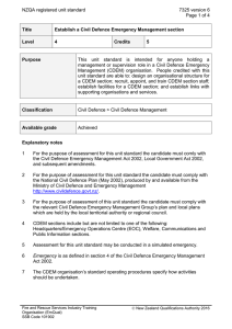 NZQA registered unit standard 7325 version 6  Page 1 of 4
