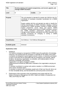 NZQA registered unit standard 23701 version 2  Page 1 of 5