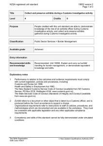 NZQA registered unit standard 19652 version 2  Page 1 of 3