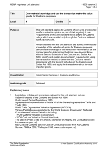 NZQA registered unit standard 18639 version 2  Page 1 of 4