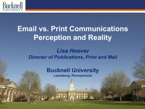 Email vs. Print Communication: Perception and Reality by Lisa Hoover