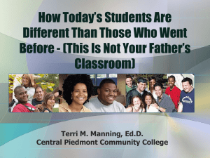 Piedmont Community College Afternoon Session (PowerPoint)