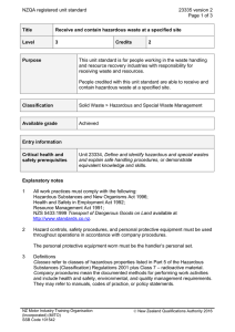 NZQA registered unit standard 23335 version 2  Page 1 of 3