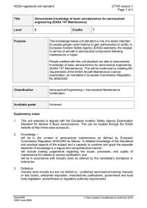 NZQA registered unit standard 27740 version 1  Page 1 of 3