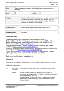 NZQA registered unit standard 22638 version 2  Page 1 of 3