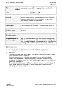 NZQA registered unit standard 302 version 5  Page 1 of 3