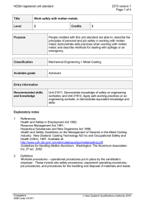 NZQA registered unit standard 2373 version 7  Page 1 of 4