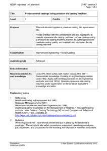 NZQA registered unit standard 21471 version 3  Page 1 of 4