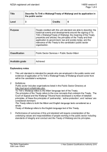 NZQA registered unit standard 14950 version 6  Page 1 of 4