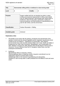 NZQA registered unit standard 485 version 7  Page 1 of 4