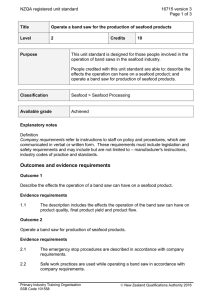 NZQA registered unit standard 16715 version 3  Page 1 of 3