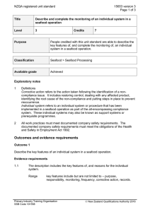 NZQA registered unit standard 15653 version 3  Page 1 of 3
