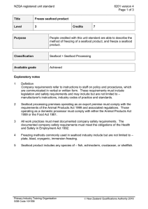 NZQA registered unit standard 6201 version 4  Page 1 of 3