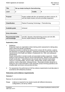 NZQA registered unit standard 267 version 5  Page 1 of 3