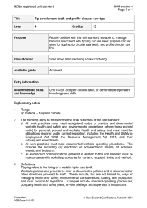 NZQA registered unit standard 5844 version 4  Page 1 of 4