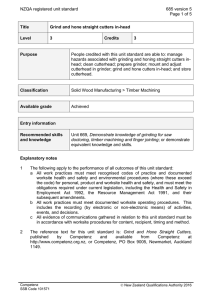 NZQA registered unit standard 685 version 5  Page 1 of 5