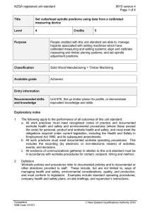 NZQA registered unit standard 8010 version 4  Page 1 of 4