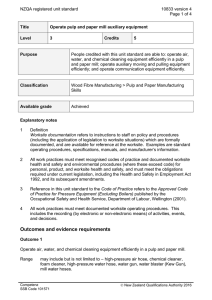 NZQA registered unit standard 10833 version 4  Page 1 of 4
