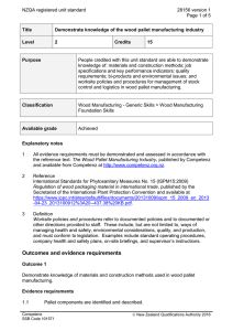 NZQA registered unit standard 28156 version 1  Page 1 of 5