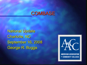 AACC Update - National Perspective on Community College