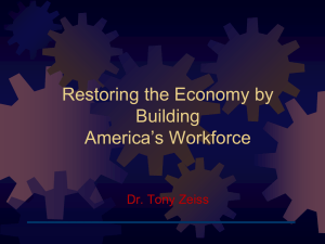 Restoring the Economy by Building America's Workforce