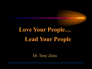 Love Your People… Lead Your People Dr. Tony Zeiss 007
