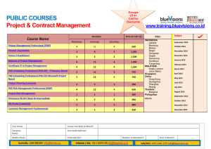 PUBLIC COURSES  www.training.bluevisions.co.id Course Name