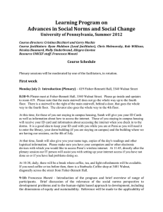 Learning Program on Advances in Social Norms and Social Change