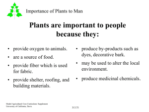 Plants are important to people because they:
