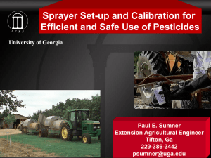Orchard Sprayer Set-up and Calibration for Efficient and Safe Use of Pesticides