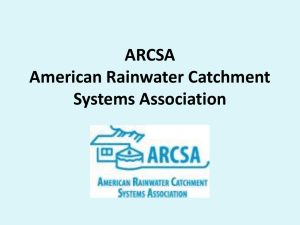 ARCSA American Rainwater Catchment Systems Association