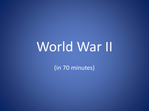 POWERPOINT – ORIGINS OF WORLD WAR II