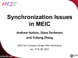 MEIC Beam Synchronization