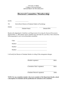 Doctoral Committee Membership Notification Form