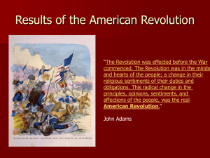 American Revolution: Results