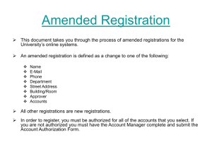 Amended Registration