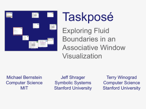 Taskposé Exploring Fluid Boundaries in an Associative Window