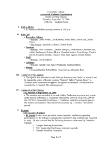 El Camino College Senate Meeting Minutes Thursday, September 21, 2006