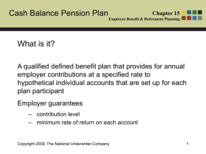 Cash Balance Pension Plan What is it?