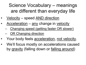 – meanings Science Vocabulary are different than everyday life