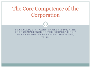 Prahalad and Hammel-Core Competence