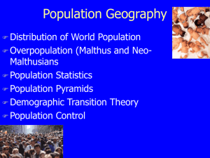 Lecture - Population Geography