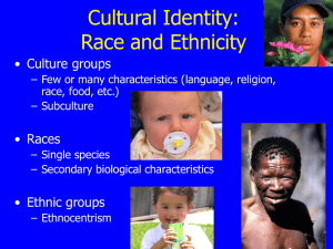 Lecture - Ethnicity and Race